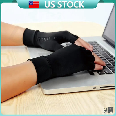 1 Pair Copper Arthritis Compression Gloves Hand Support Pain Relief Joint Self