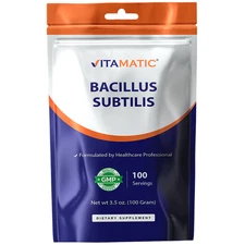 Vitamatic Bacillus Subtilis Pure Powder Probiotic Powder - Gut Health - 100 Gram