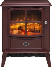 Image of Freestanding Electric Stove with Optiflame Flame Effect, 2kW Heat, Remote