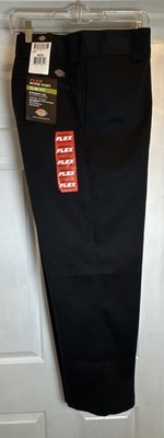 Dickies Black Flex Slim Fit Straight Leg Work Pants Mens Size 40x30 NWT 873FBK