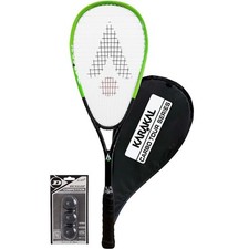 Karakal Carbo Tech Hybrid Squash Racket Set with Competition Balls & Carrycase
