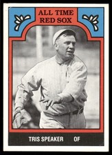 1986 TCMA All Time Red Sox Greats #10 Tris Speaker Vintage Baseball Card EX