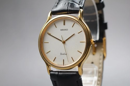 [N MINT] 1983 Vintage Seiko Dolce 9531-603C Gold Quartz Men's Watch From JAPAN