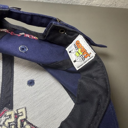 Cappello Berretto Topolino 55 Blu Navy Cappello Pippo Co 100% Cotone Cinghia Regolabile - Foto 6 di 7