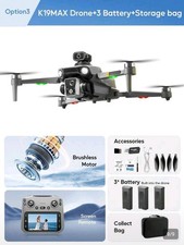 K19 Max Drone Double caméra Télécommande écran 3 batt + sac