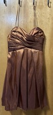WTOO By Watters Size 6 Short Bronze Cocktail Dress Sweetheart Neckline