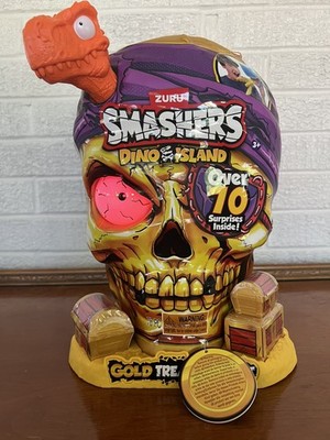 NEW Zuru Smashers Dino Island Gold Treasure Hunt Pirate Mega Skull Surprise Set
