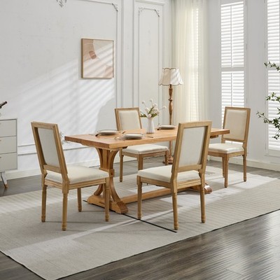 タケ Set of 4 Kitchen Dining Chairs Wood Modern Side Chair Wood