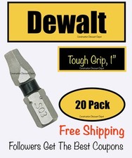 DeWalt Tough Grip Lot of 20 Impact Ready 1" Bit Tips Square 3 SQ3 Bulk