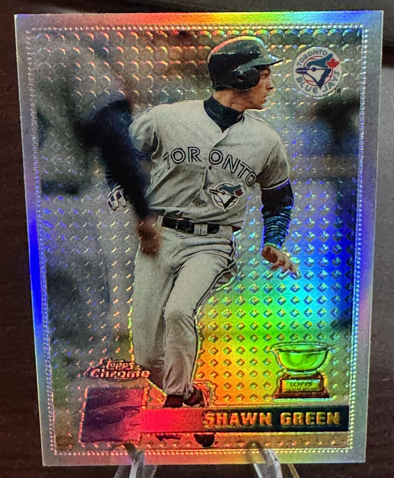 1996 SHAWN GREEN 1ST YEAR TOPPS CHROME REFRACTOR #163 BLUE JAYS