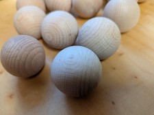 15 Stk. Holzkugeln Natur ohne Loch 38mm NEU z.B. für Kugelbahn