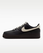 Nike Air Force 1 '07 Black Velvet Brown Coconut Milk FJ4146-006 Men Sneakers