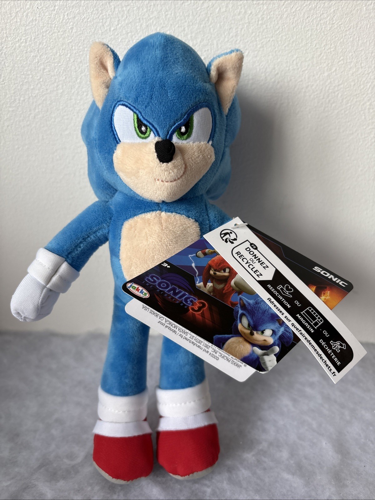 Sonic the Hedgehog 3 Movie Soft Plush Sonic 23cm Collectible Plush Figure Toy