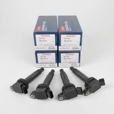 4PCS 90919-02244 673-1307 DENSO Ignition Coils For 2001-2008 Toyota Rav4 2.4L L4