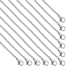 30 Pack Necklace Chains 2mm Stainless Steel Link Cable Chain Necklace