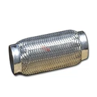 2.25X8 6.25" FLEX PIPE STAINLESS DOUBLE BRAIDED EXHAUST EXTENDER ADAPTER PIPING