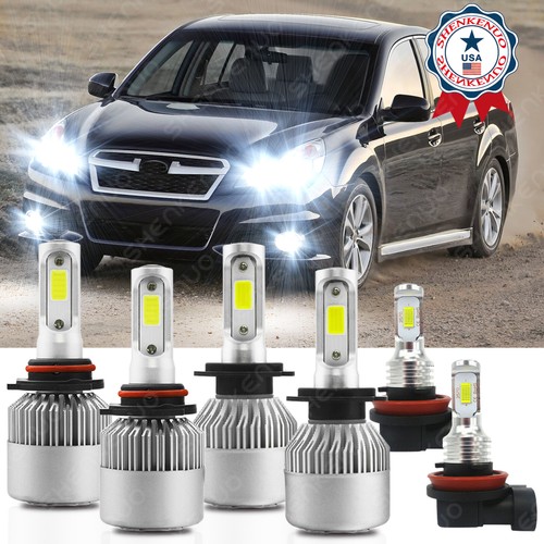 For Subaru Outback 2010-2014 6X LED Headlight Hi-Lo Beam Fog Bulbs - Foto 7