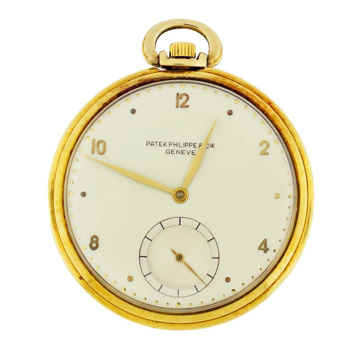 Patek Philippe — Patek Philippe 1950's Vintage Pocket Watch - Yellow Gold - Silver Dial