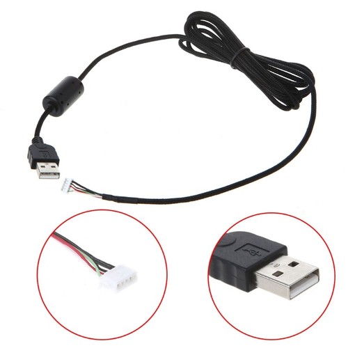 2.2m Durable Nylon Braided Line USB Mouse Cable Cable For G5 G500 Mouse - Afbeelding 4 van 8