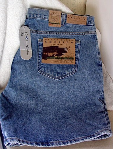 Perry Ellis grande y alta Azul Denim Jeans Pantalones Cortos De Jean Para  Hombre Talla 46 Nuevo Con Etiquetas Nuevo | eBay
