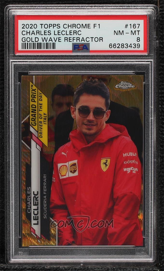その他 PSA10 Topps  Charles Leclerc Refractor 2020 Topps Chrome F1 Gold Wave Refractor Charles Leclerc RC