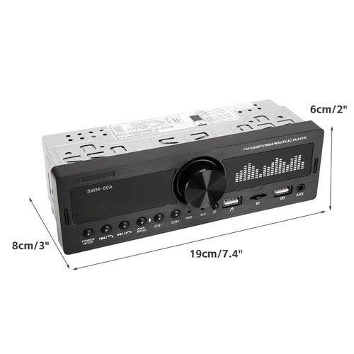 Car Radio Stereo 1Din Bluetooth AM FM Audio Head MP3/USB/AUX In-Dash Player Auto - Picture 12 of 12