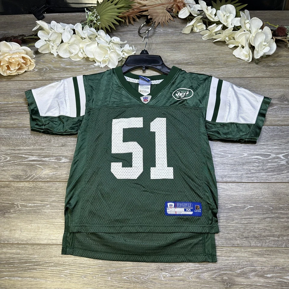 Camiseta New York Jets Jóvenes Niños Talla Mediana (5-6) De Colección Verde 51 Vilma Pro NFL Foto 3 de 4