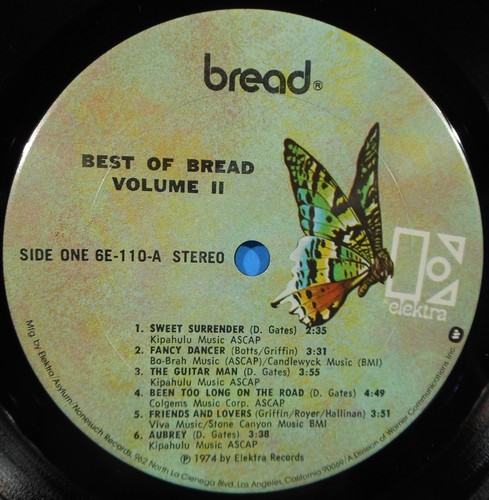 BEST OF BREAD VOLUME II LP 1974 RE '77 GREAT CONDITION! VG+/VG+!!A - Picture 5 of 6