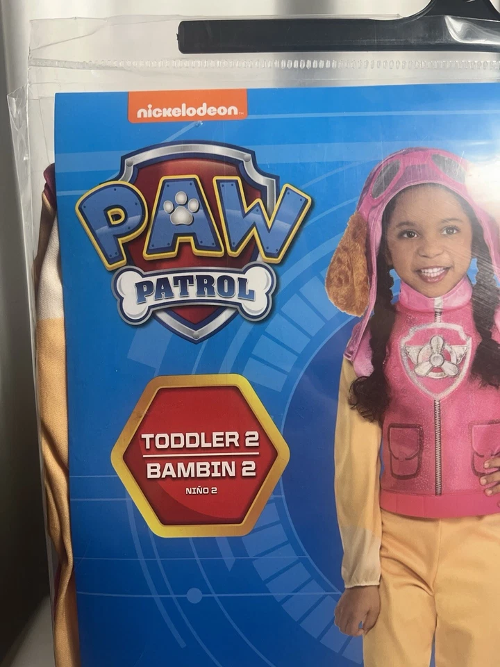 Disfraz Skye Nickelodeon PAW Patrol para niños pequeños talla 2 rosa y tostado 3 piezas Nuevo con etiquetas Foto 4 de 4