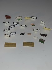LIFELIKE HO TRAIN FARM ANIMALS 22 Piece LOT OF GERMAN PLASTIC FIGURINE