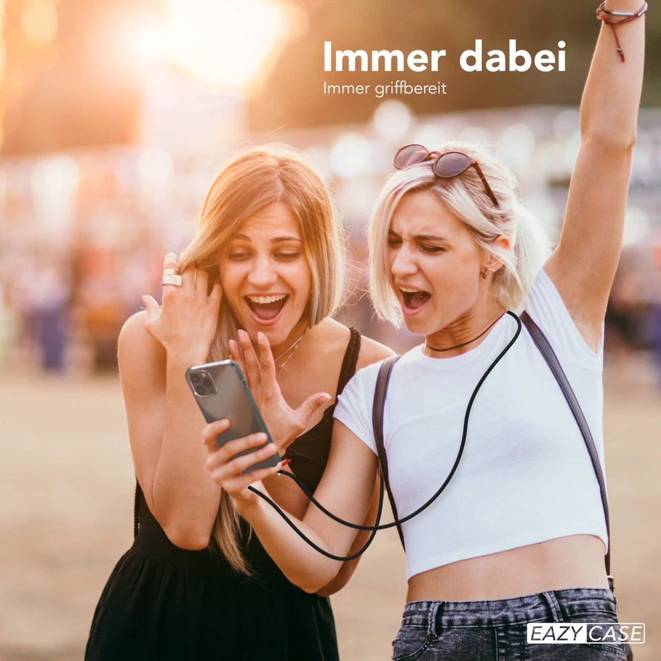 Handy Hülle mit Band Kette Umhängehülle Kordel Handykette Case Cover Schutzhülle - Bild 3 von 4