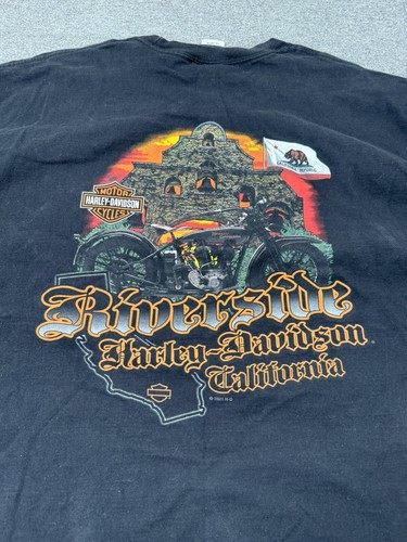 Harley Davidson Riverside Men Black Short Sleeve Crew Neck T-Shirt Sz 2XL - Picture 8 of 11
