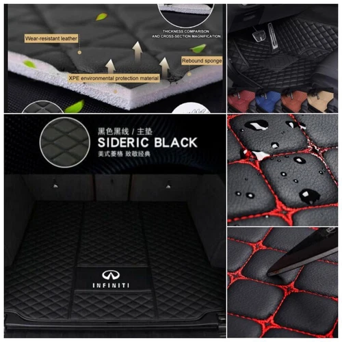 Fit for INFINITI Q50 Q50-Hybrid Q60 Q70 Car Floor Mats Custom Auto Carpets Rugs - Imagen 37 de 37