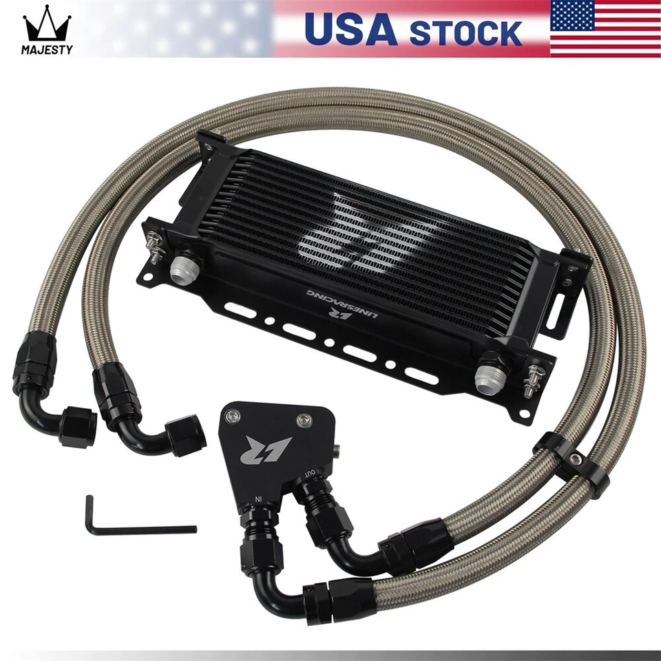 13 ROW AN10 ENGINE OIL COOLER KIT BOLT ON 97-04 CHEVROLET CORVETTE C5 LS1 LS6 Foto 3 de 4