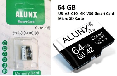 Micro SD Karte 64 GB Speicherkarte memory card TF Handy Game PC Kamera C10 U3 A2