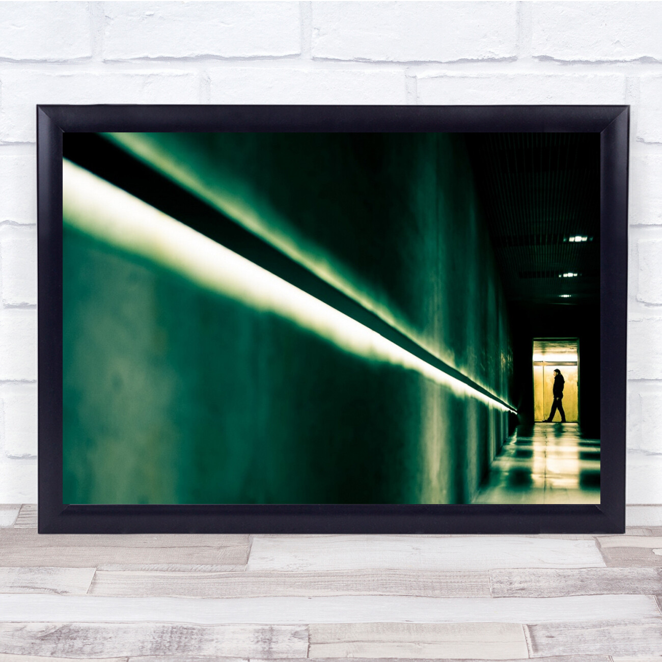 Slovenia Ljubljana Underground Diagonal Line Street Dark Wall Art Print