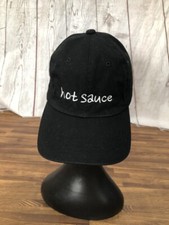 HOT SAUCE - Black Baseball Cap Hat StrapBack 100% Cotton One Size