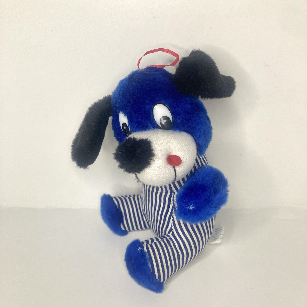 Antique ミニョネット　With dog　A BLUE Vintage Nadel & Sons Blue Dog Stuffed Animal Plush Toy RARE