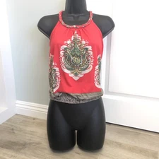Epic Threads BOHO PAISLEY HALTER TOP