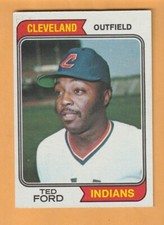 Ted Ford Cleveland Indians 1974 Topps #617 Vineland New Jersey 10Y