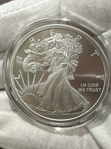 2 oz Walking Liberty .999 Fine Silver Round in Capsule