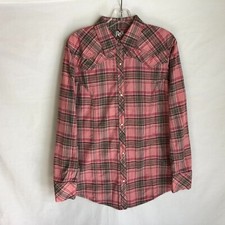 Wrangler Rock 47 Womens Pearl Snap Button L/S Western Shirt Rhinestones Sz Large