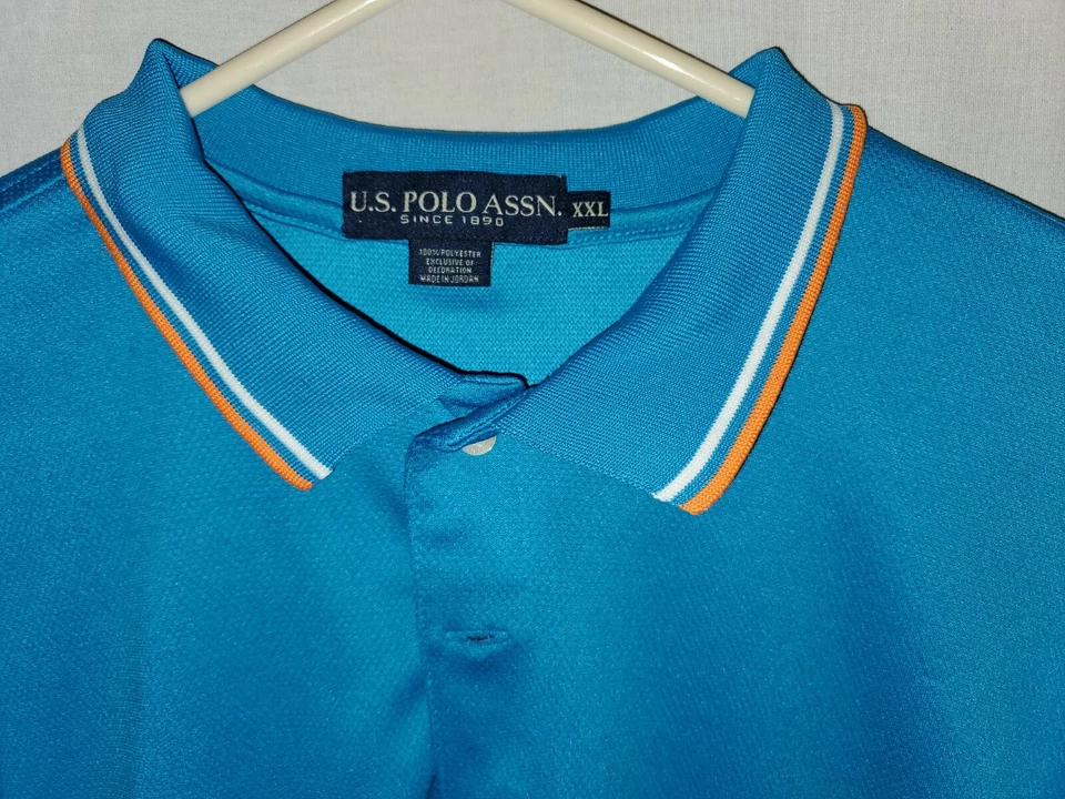 US POLO ASSN - Men's POLO Golf Shirt Blue Sz XXL - Image 3 of 3