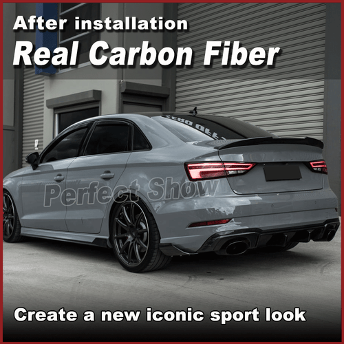 Alerón lateral de carbono Side Lippe Skirt se adapta a Audi S3 RS3 2014-2020 - Imagen 4 de 12