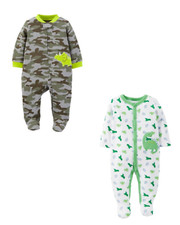New Carters Baby Boys Sleeper Pajamas Snap Dinosaurs Footed 100 Cotton
