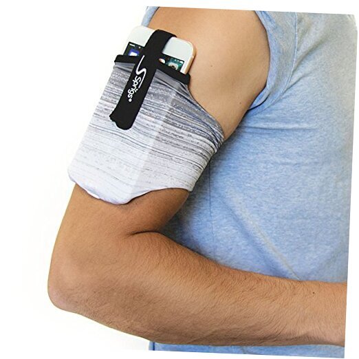 Secure Fit Large Gray Blitz Phone Armband for iPhone & Galaxy Z