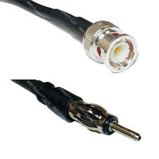 RG58 BNC MALE to AM/FM MALE Coaxial RF Cable USA-Ship Lot