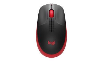 Logitech M190 Full-Size Wireless Maus (kabellos, rot)