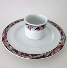 1x Untertasse für Kaffeetasse 1x Eierbecher Friesland Jeverland Black Birds Neuz