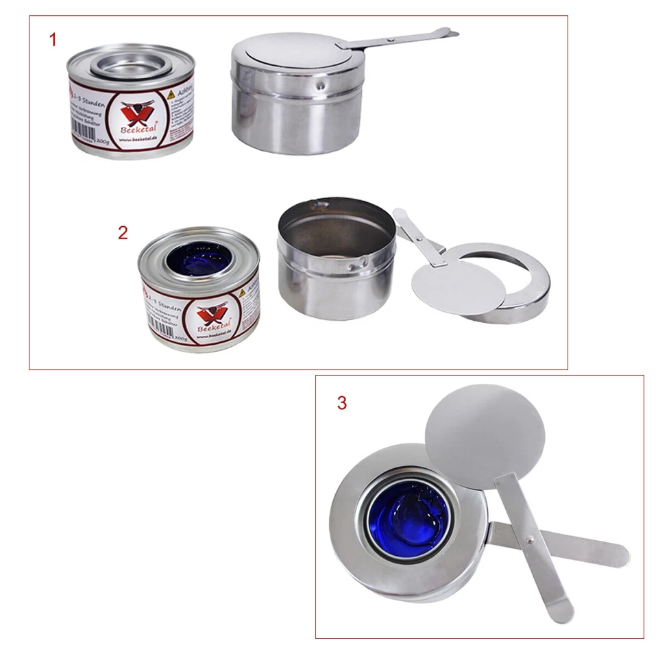 Brennpaste Sicherheitsbrennpaste Chafing Dish Speisenwärmer 200g Gastro Beeketal - Bild 4 von 4